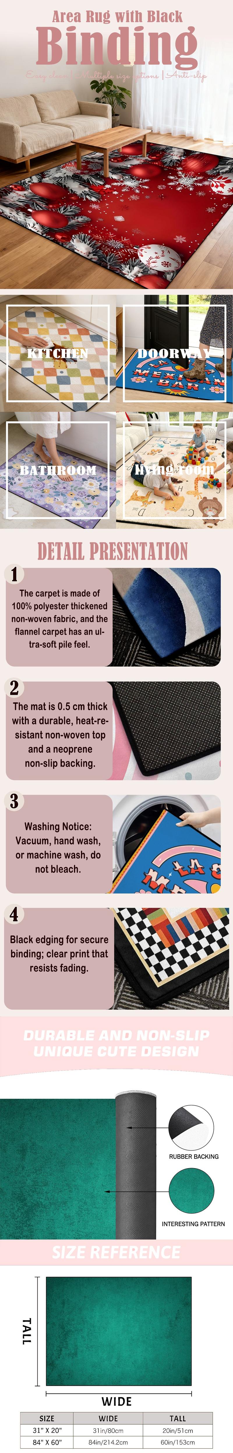 1pc Large Luxury Mat with Non-Slip Backing Machine Washable Large Area Mat for Living Room Bedroom Hallway Suitable for Large Spaces & High-Traffic Areas Big Mat for Living Room Circular Floor Mat Living Room Mat