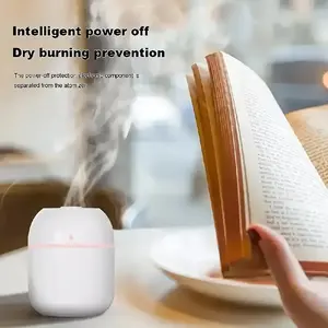 1count Air Humidifier with USB Charging Cable, Silent Large Spray Plastic Diffuser with Color-Changing Light, Portable Desktop Humidifier, Creative Gift