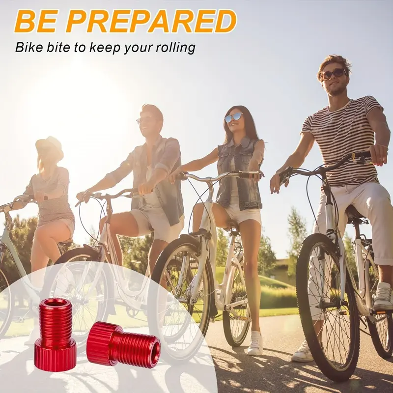 6pcs bicycle mountain bike valve adapter, French to American nozzle, air nozzle conversion head