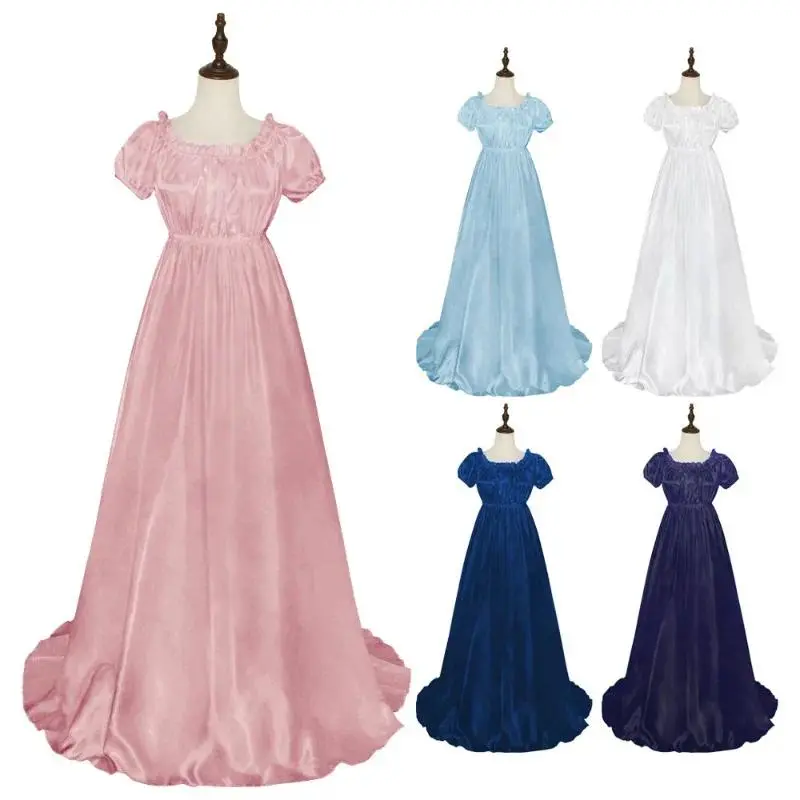 Medieval Dress Women Dress Sexy Off Shoulder Renaissance Victorian Regency Dress Costume Wench Retro Gown Halloween for Women
