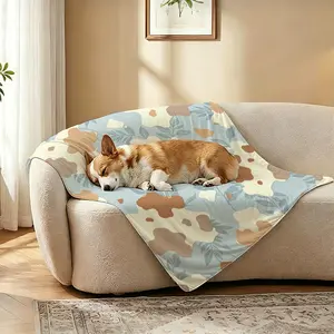 1Pc Earth Tone Texture Spots Q-MAX>0.3 Cooling Blanket, Cool Smooth Machine Washable for Renters Home Summer Use