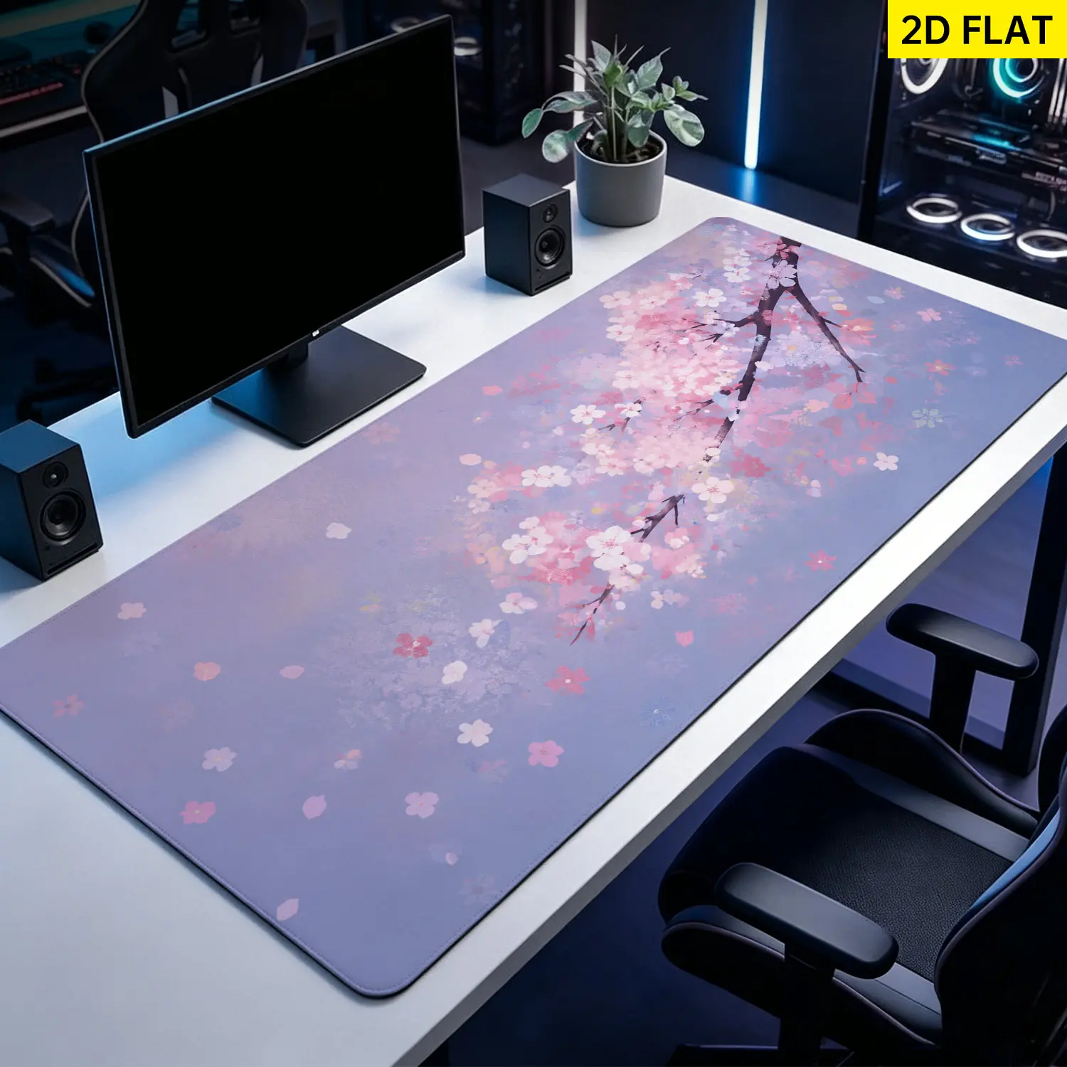 Extra Large cherry blossom aesthetic Mouse Pad,Non Slip Rubber Pad,Desktop Decoration Drotection Pad,Washable,Lock Edge Multi Size,Premium Multipurpose Mousepad For Home,Office,Gift for Family and Friends