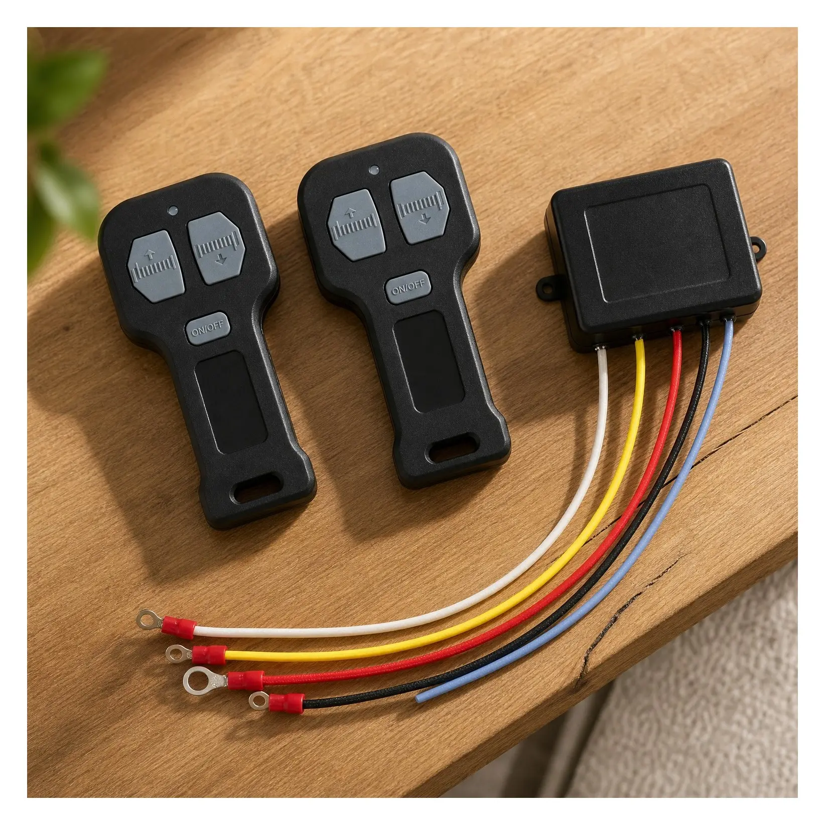 12V Wireless Winch Remote Control Kit, 2 Pack Universal Mini 5-Wire Control with Dual Manual Matching Transmitters for Truck, ATV, SUVGift