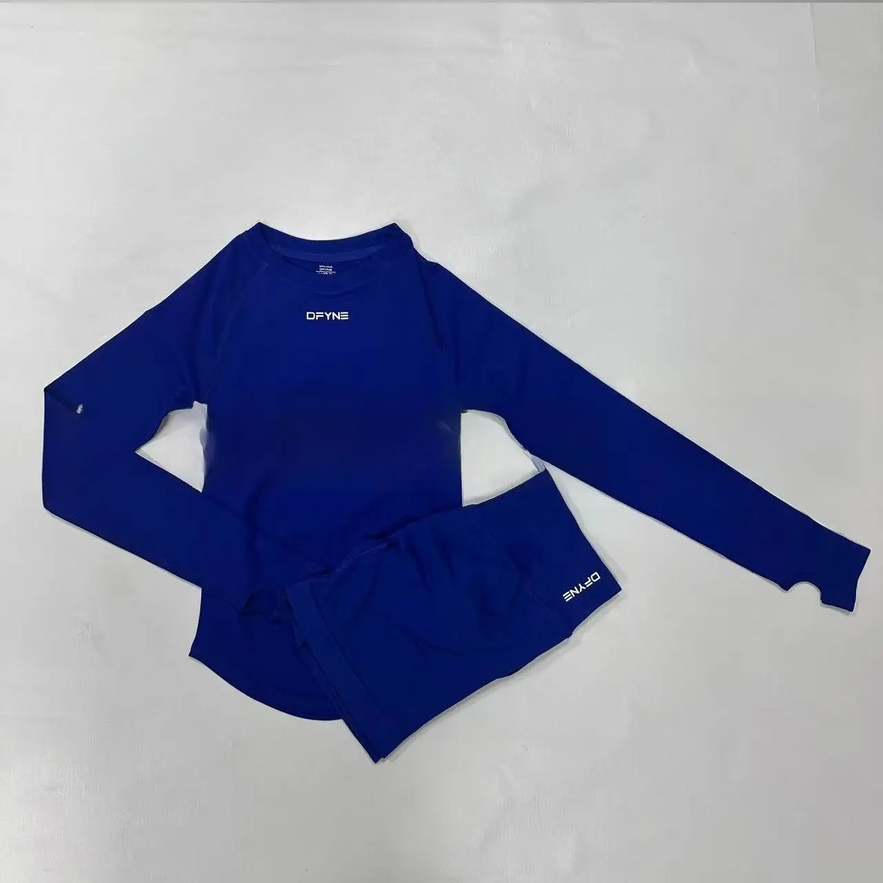 DFYNE Compression Long Sleeve Running Top | Clean Girl Aesthetic Tight Fit Gym Shirt Seamless Breathable Athletic Apparel