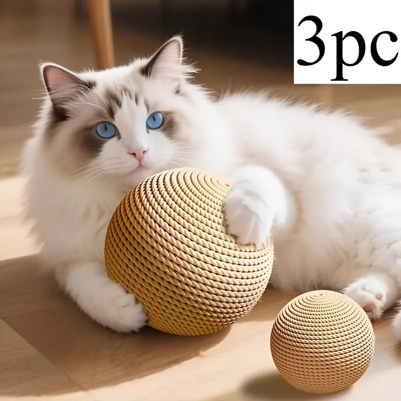 Multi-color available cat grass balls, durable and wear-resistant, and they make sounds. Perfect for indoor and outdoor playtime for pets. Suitable for cats of all sizes.