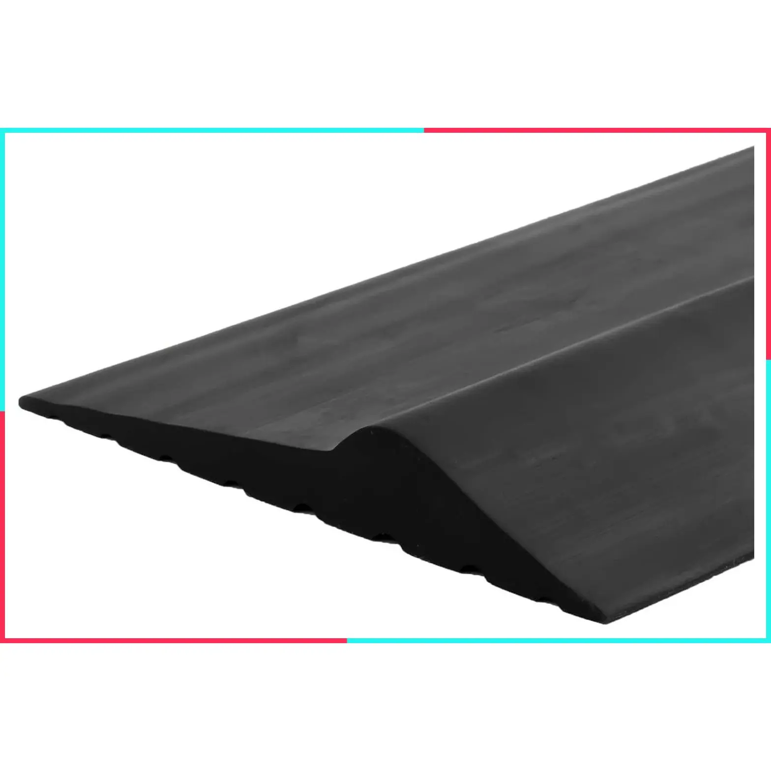 20Ft Universal Garage Door Bottom Weather Seal Strip, DIY Weather Stripping Replacement, Black