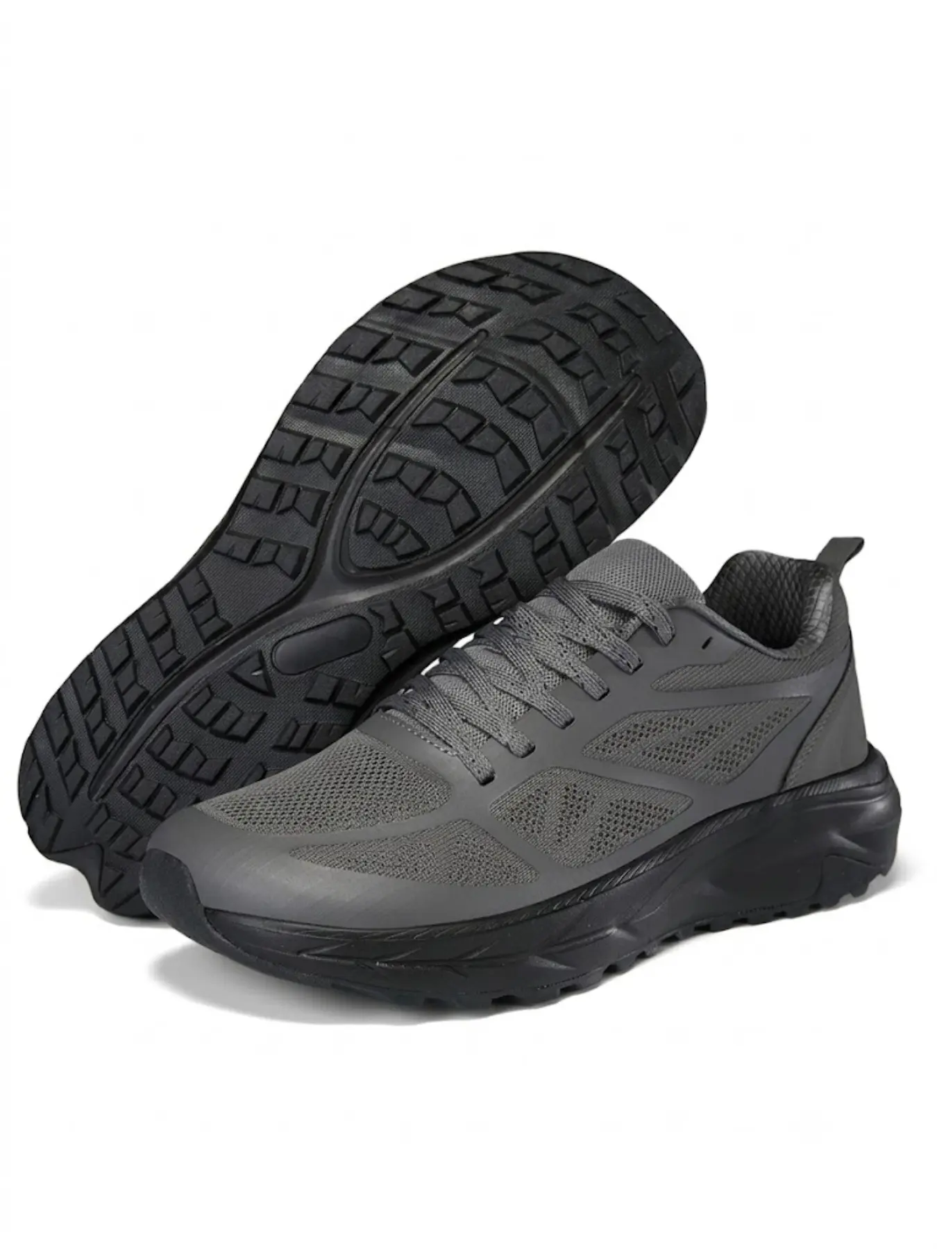 Wide Toe Support Running Shoes, Outdoor Trail Sneakers, Breathable Mesh Upper, Eva Midsole, Rubber Sole, Casual All-Season Footwear