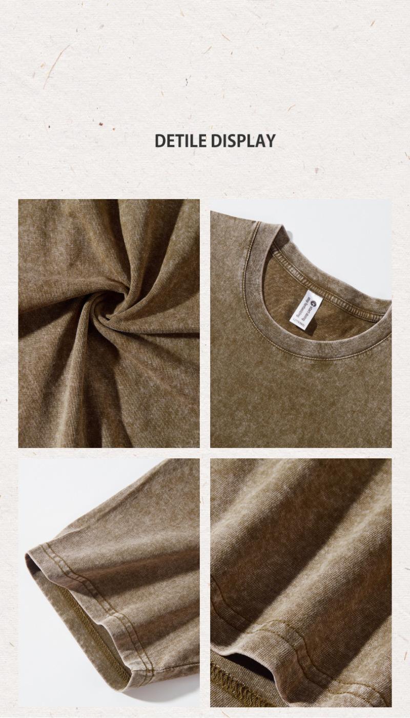 Oversized T-shirts for Men Gym Vintage Heavyweight T-shirts Cotton Workout Acid Wash Baggy Tees Half Short Sleeve Summer Top Casual Loose Fit Solid Streetwear Comfortable Tees