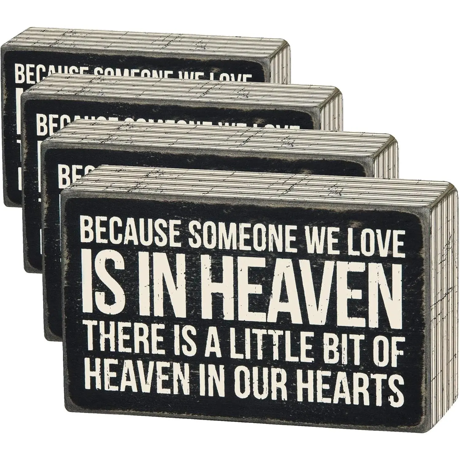 Someone We Love in Heaven Bereavement Box Sign (Pack of 4)