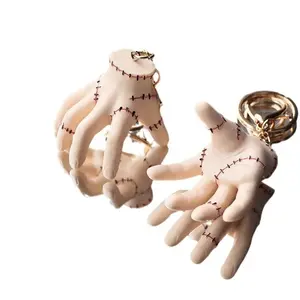 Gothic Hand Keychain, Spooky Halloween Skeleton Hand Pendant with Horror Dark Aesthetic Design, Unique Novelty Bag Charm Accessory for Backpack, Purse, Keys, Costume Party, Festival & Holiday Gifts