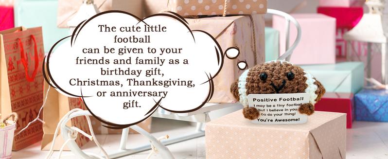 Emotional support crochet crochet basketball - emotional inspirational support gift, suitable for women, men, friends, teenage boys, girls, teammates - handmade basketball crochet mini rugby gift Christmas, New Year, decoration,