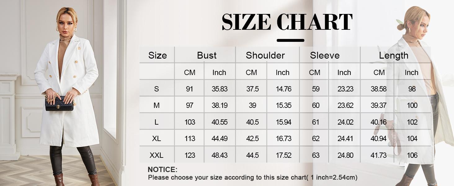 FMEYOA Women's Elegant Notched Collar Double Button Slim Long Wool Blend Pea Coat Jacket