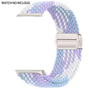 Nylon strap suitable for Samsung Galaxy Watch 8 compatible woven strap 40mm/44mm/46mm classic 2025 edition men's and women's sports nylon elastic strap fashionable versatile strap Smartwatch Strap Smart Watch Straps