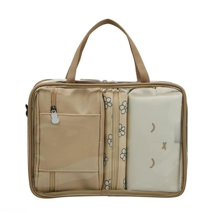 Cute Miffy Rabbit Storage Bag Four-Piece Set Portable Waterproof Toiletries Bag for Business Trips and Travels and Separate Bags