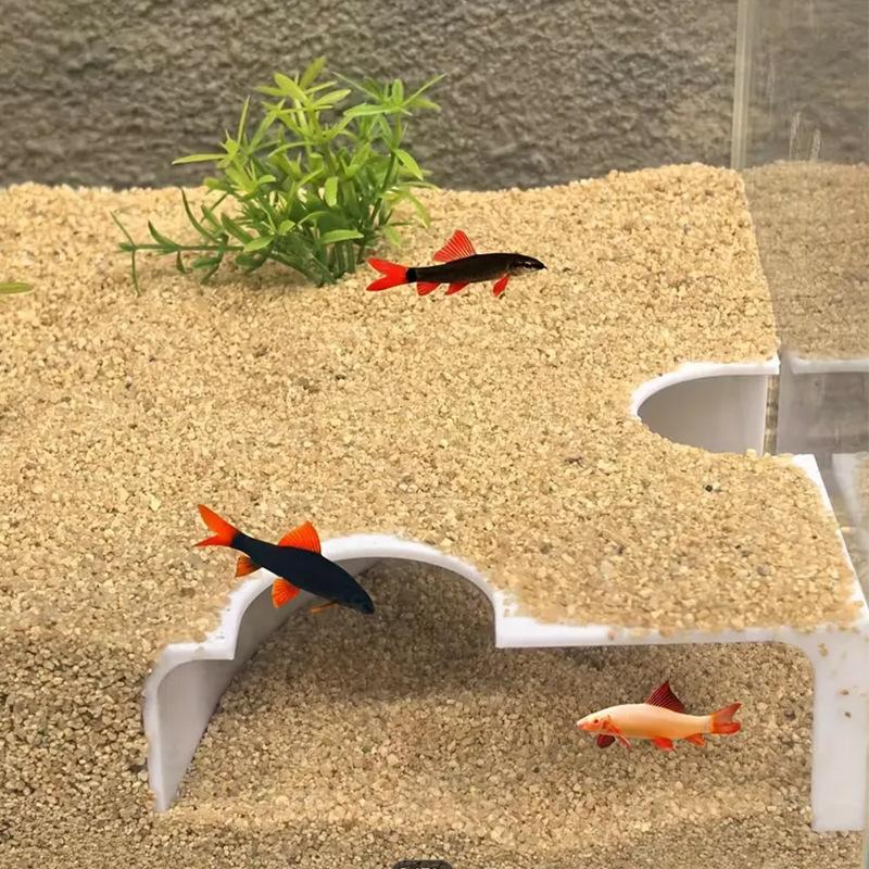 Aquarium Underground Two Hole Corner Cave Viewing Fish & Shrimp Tunnel Undergravel Hide Decor for Corydora Catfish Kuhli Loach Pleco Betta Fish Qita11