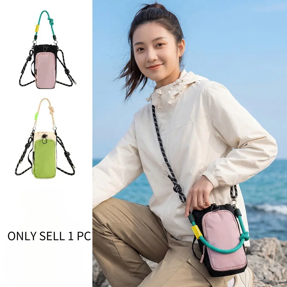 Dopamine Bright Colour Mini Water Bottle Shoulder Bag, Lightweight Trendy Crossbody Cup Carrier, Versatile Stylish Sling Bag for Outdoor Daily Use