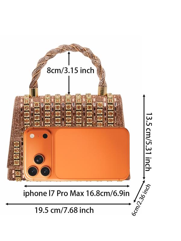 Luxury Rhinestone Evening Bag for Women, Elegant Handbag, Fashionable Party Accessory, Perfect for Weddings, Birthdays, Carpet Events