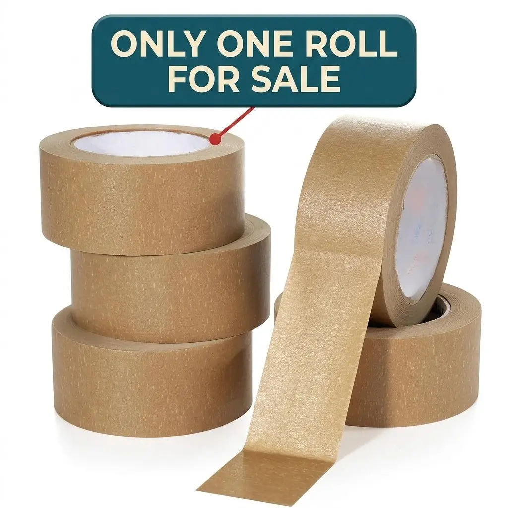 Yitape Strong Self-Adhesive Kraft Paper Tape, Waterproof Writeable No Coating, High Adhesion Easy Tear, Ideal for Heavy Box Sealing/moving