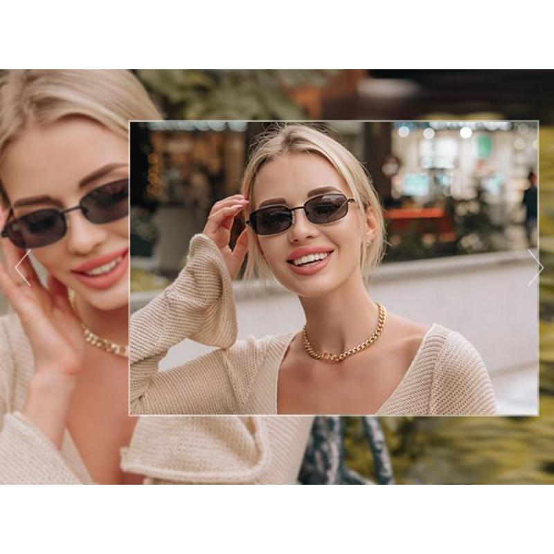 SOJOS Small Y2k Narrow Rectangle Sunglasses Womens Mens Retro 80s 90s UV400 Sunnies.