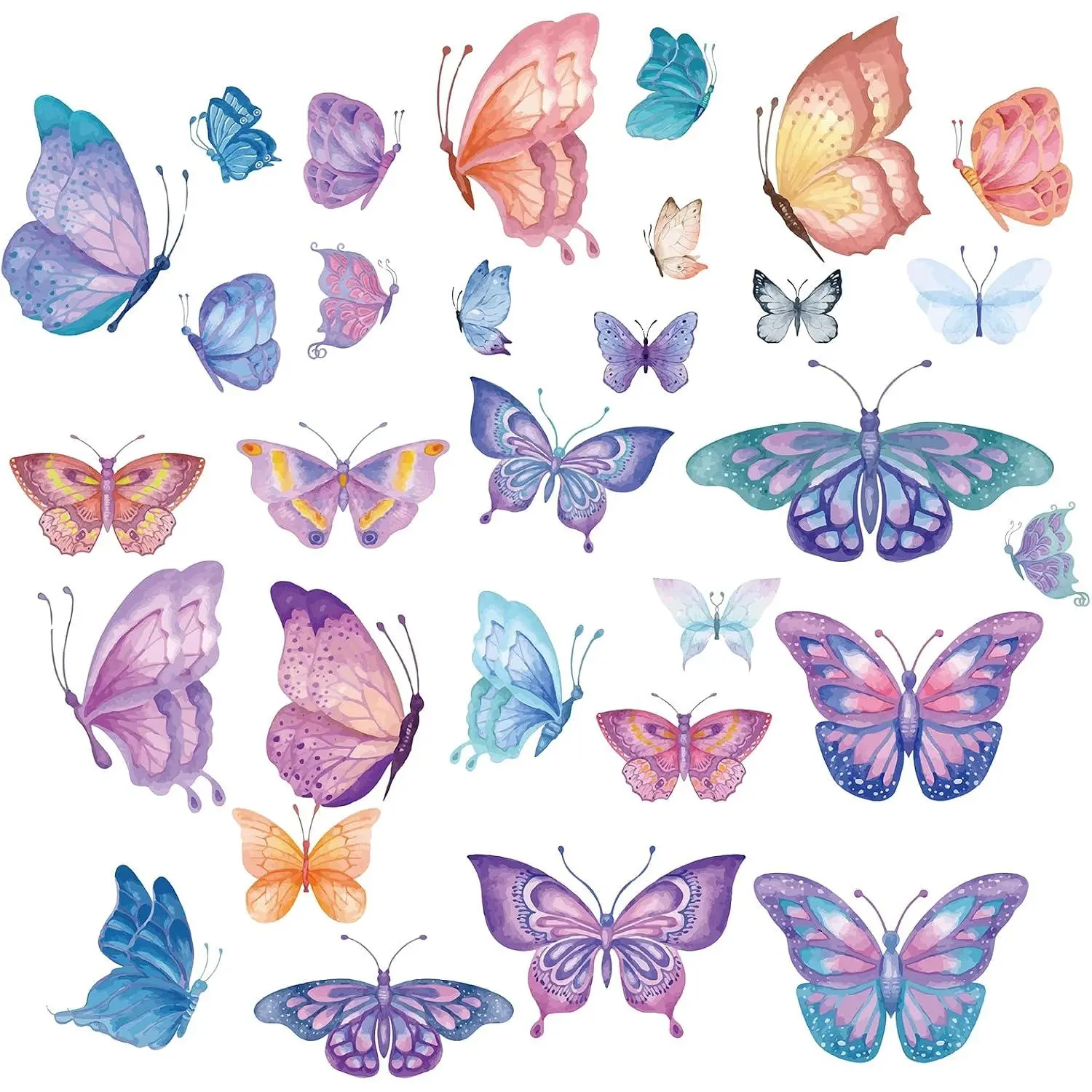 Undersea Marine Animals Window Cling Stickers - Turtles, Seahorses, Whales, Shells, Starfish, Jellyfish PVC Adhesive Peel-and-Stick Decor for Bedroom, Bathroom, Year Parties