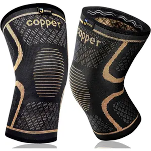 Copper Knee Braces for Men and Women (2 pack) -Knee Supports Copper Compression Knee Sleeve for Knee Pain, Arthritis, Sports and Recovery Support (Large),summervibes