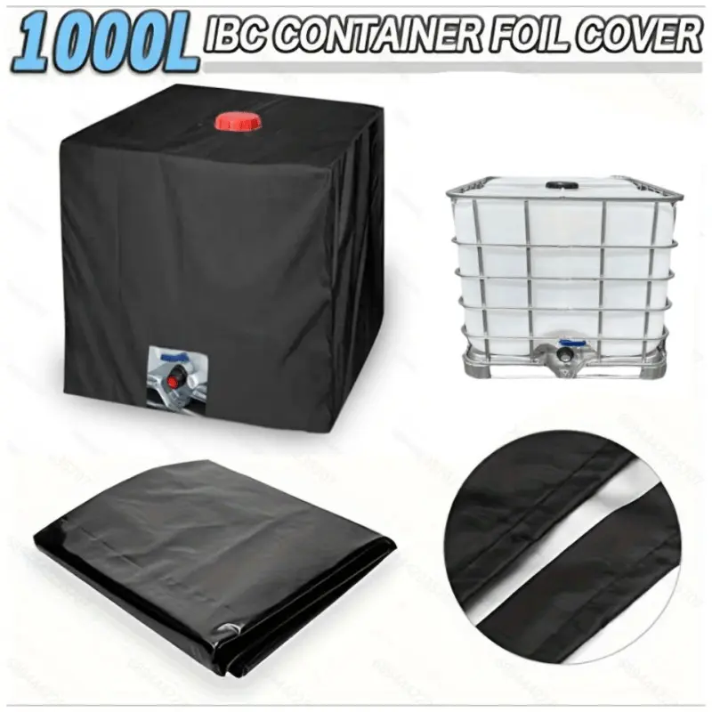Courtyard water tank protective cover outdoor ton barrel cover 1000L IBC ton barrel water tank cover 1PC black/green/silver/blue can be selected waterproof dustproof outdoor water tank ton barrel protective cover