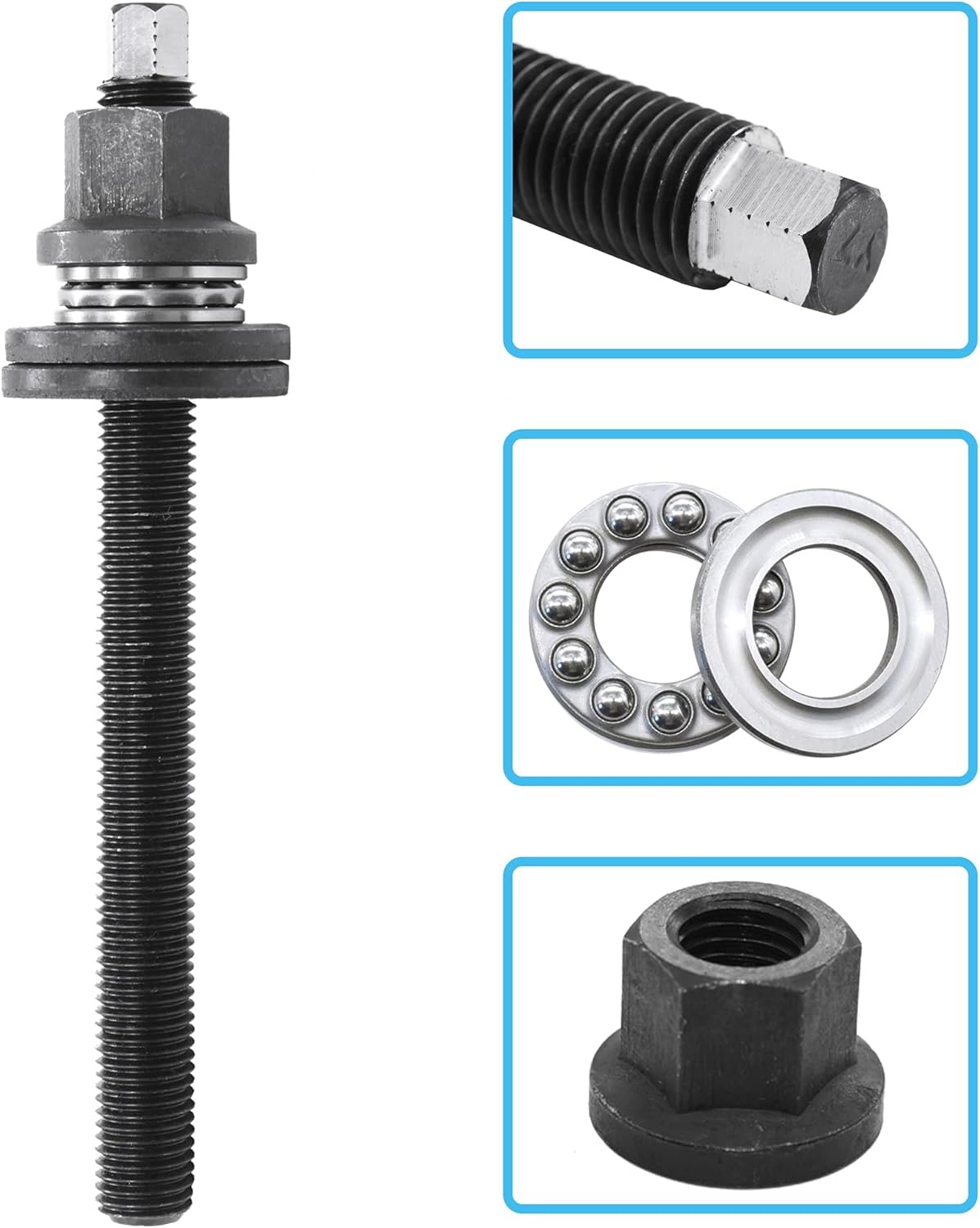 LS Harmonic Balancer Installation Tool Crank Pulley Install Tool 551141 Compatible with GM 1997-UP V8 LS1 LS2 LS3 LS4 LSX LSA LS6 LQ4 LQ9 with Thrust Bearing & Wrench Flats