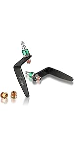 Pneumatic tool hook,1/4"NPT and 360° Rotatable L Air Rafter Hooks are Lightweight,Quick and Easy to Install for Air Blow Guns,Pneumatic Nail Guns,with Brass Joints,1-Piece