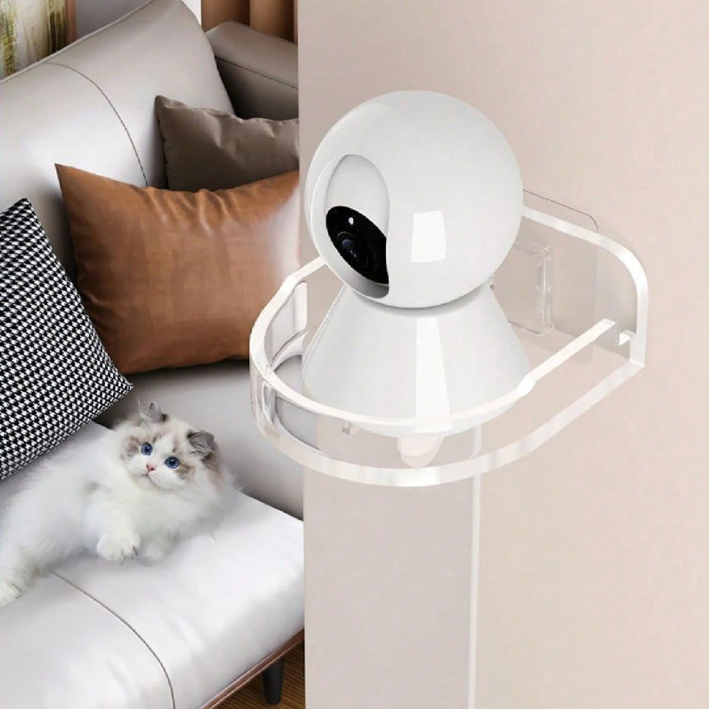 Adjustable Heavy-Duty Bracket for Non-Drilling Camera Wall Mount, Saves Space, Secure Safety Indoor & Outdoor Use, Easy Installation