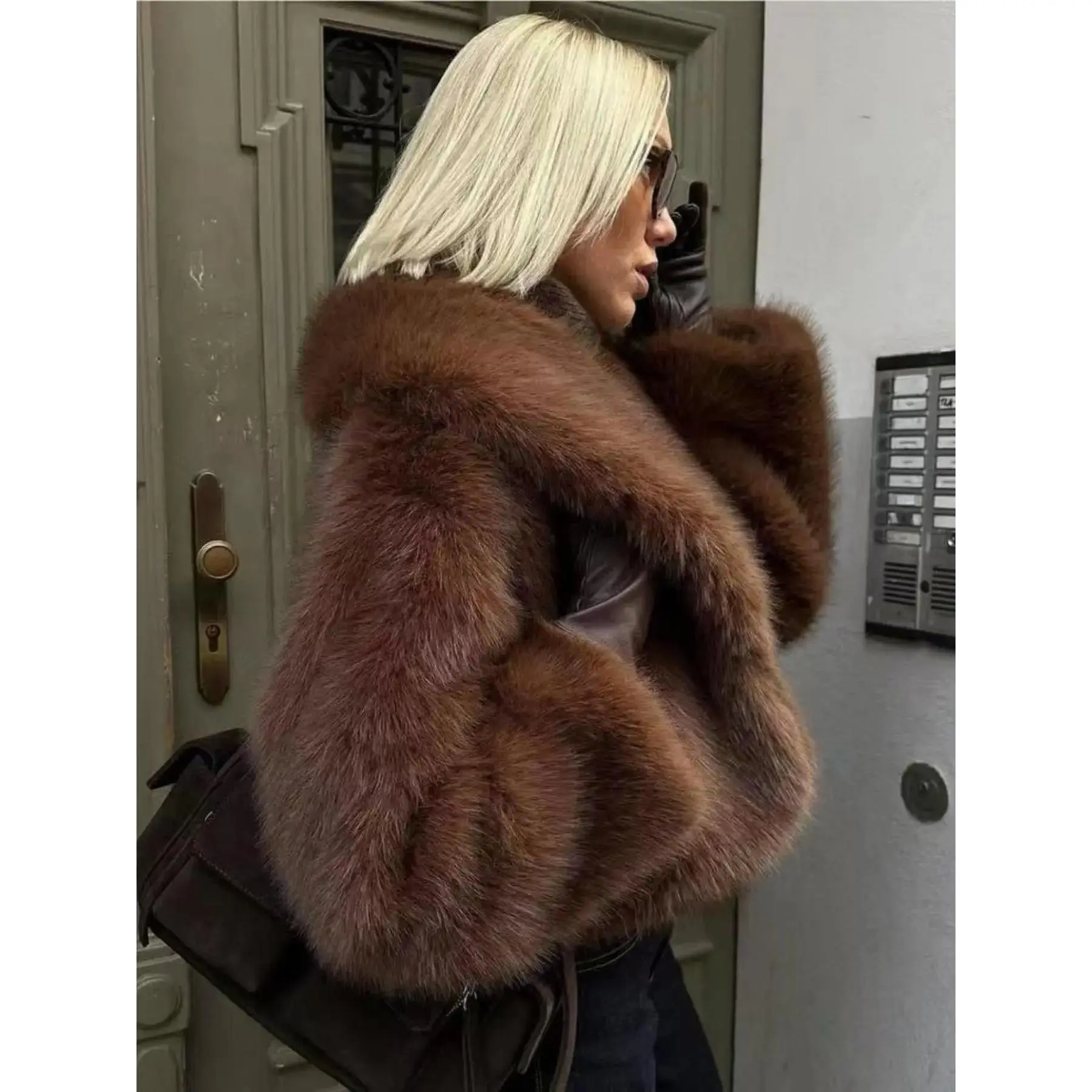 Women's Faux Fur Short Coat, Warm Loose Fit Winter Jacket, Luxurious Look, New Fashion Trendy Design, Perfect for Cold Weather