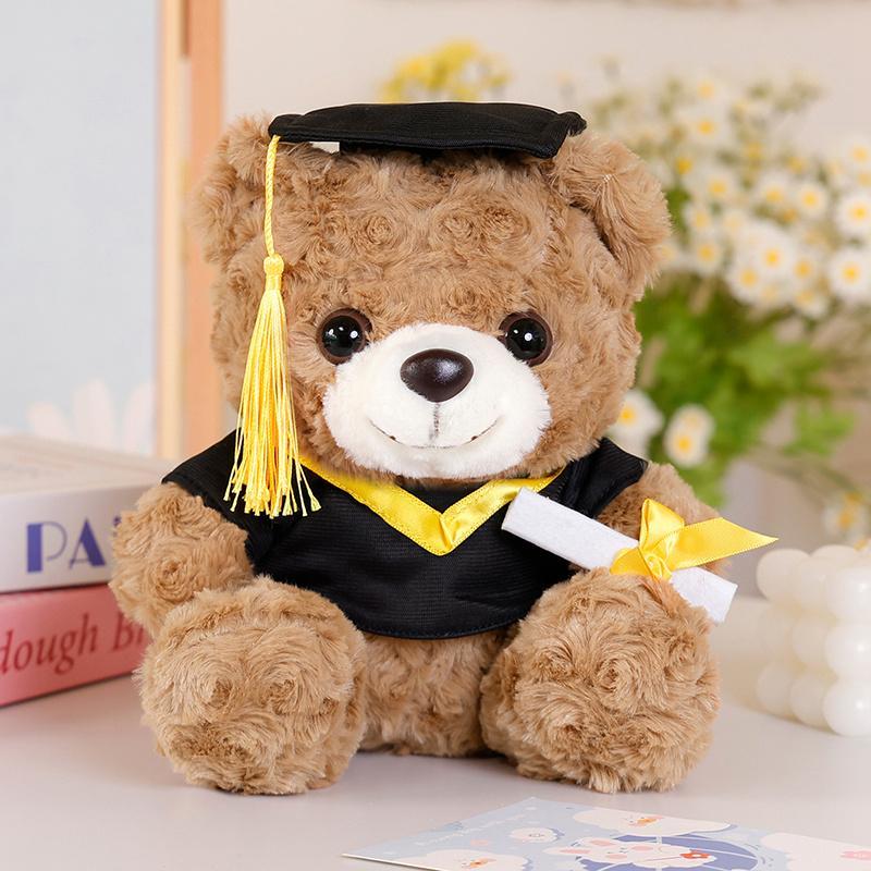 Cute Graduation Gown Teddy Bear Plush Toy, Perfect for Kids' Room Decor, Special Gifts for Christmas, Graduation, Birthday, New Year, Mother's Day