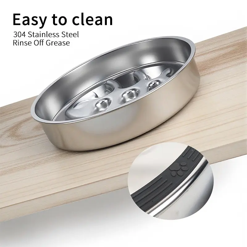 Pet Slow Feeder Bowl, Anti-Spill Rotating Food Dish for Cats and Dogs, Fun Meal Time, Slows Eating, Promotes Digestion, Non-Slip Durable