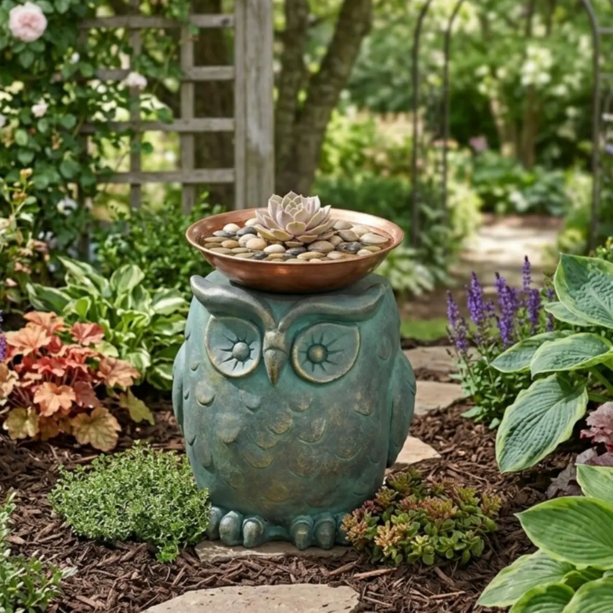 Christopher Knight Home® Rustic Magnesium Oxide Garden Stool, Distressed Gold Patina Finish, 12 x 11 x 12.5 in, 9.26 lbs
