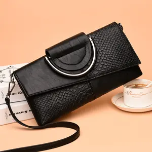 Women's Elegant Snake-Embossed Spliced Flap Evening Shoulder Clutch, Fashionable Detachable Strap Crossbody Bag for Formal Parties