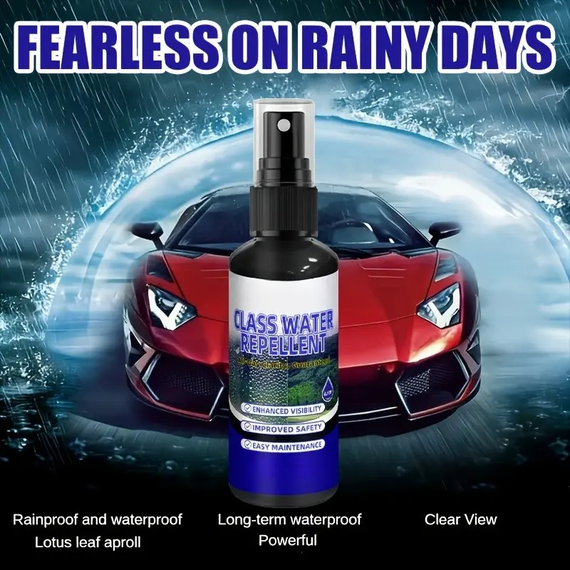 Quick acting windshield waterproofing agent - nano coating, rain and fog resistant, effectively and comprehensively protecting car windows, rearview mirrors, and bathroom glass