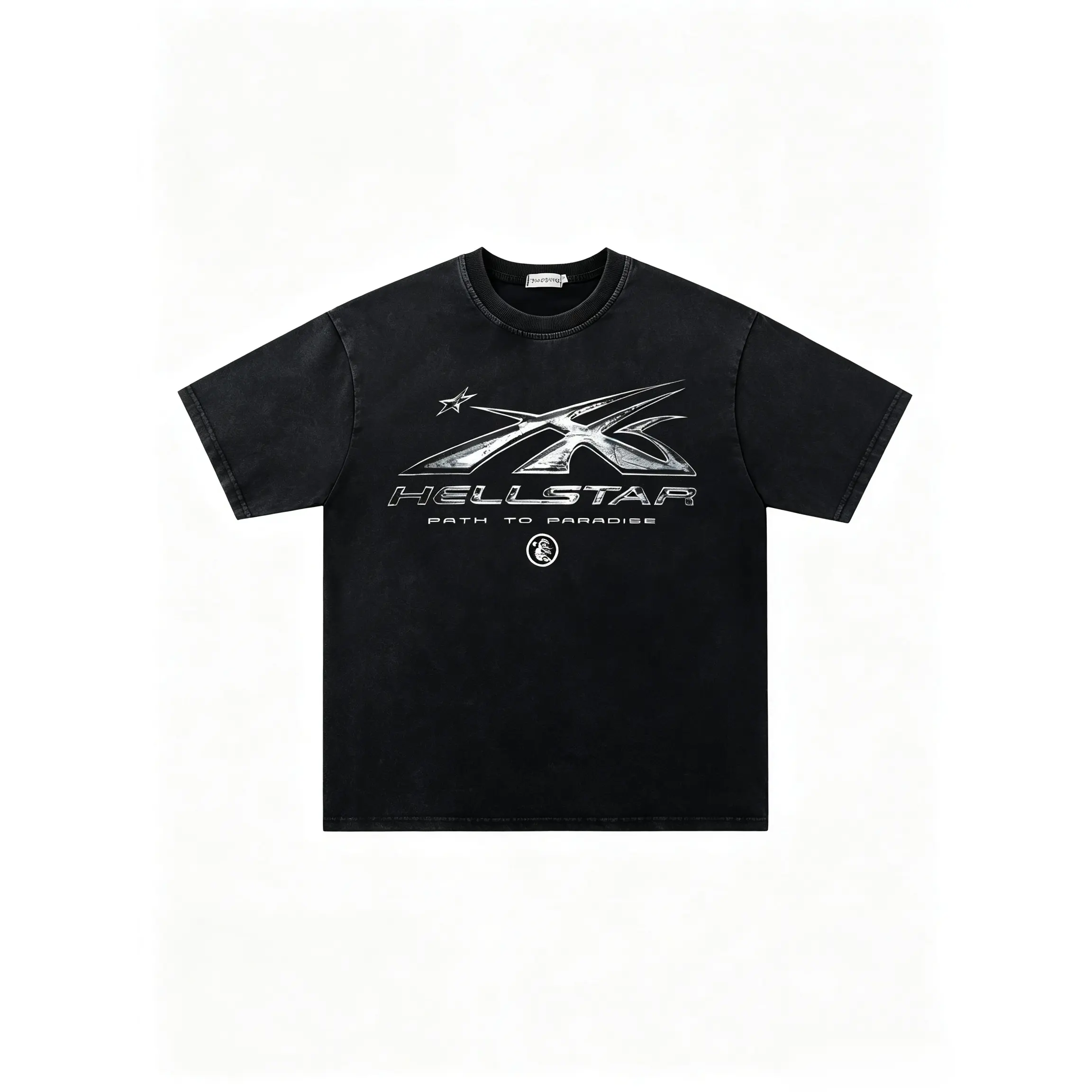 Men Women Summer Tropical New Trendy Fashion Casual Short Sleeve Round Neck Tee Shirt Top, Vintage Dark Streetwear Street Style  Tie-Dye Star Flame Graphic Design, Menswear Crewneck Shortsleeve