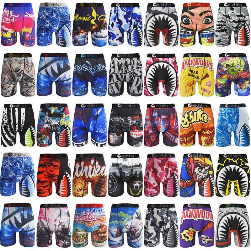 5Pcs/3Pcs Men's Printed Boxer Briefs - 90% polyester, 10% spandex, Breathable Moisture-Wicking, Soft Comfort, Anti-Chafing, Plus Size S-XXXL for Daily Wear