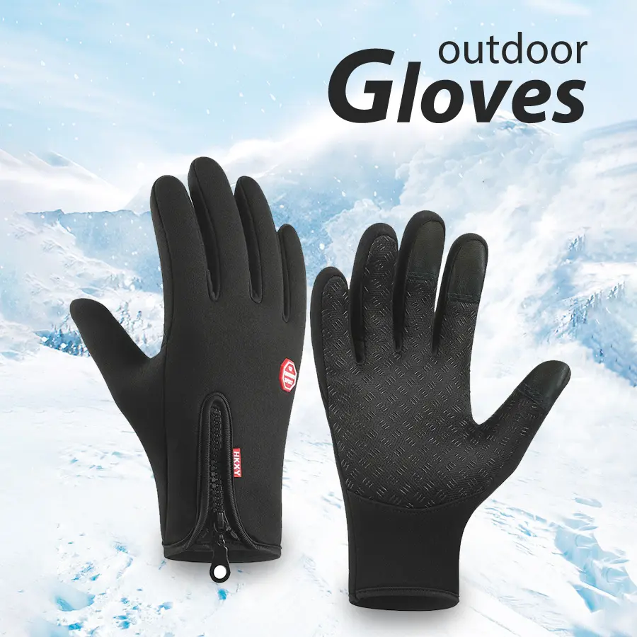 Color Block Purple Full-Finger Sports Gloves, Windproof Neoprene Gloves for Driving, Hiking Training