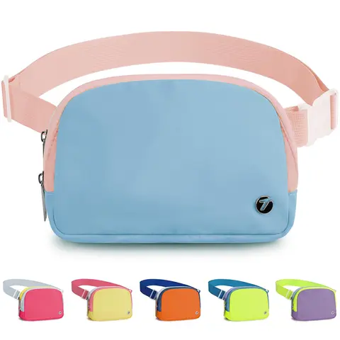 BIGWIG Women's Chic Modest Retro Look Modern Vibe Sweet Elegant Polyester Fanny Pack - Cute Mini Foldable Belt Bag, Waterproof Athletic Cross Body Bag, Anti-Theft Zipper Card Holder, Coin Purse, Soft Collapsible Daily Versatile (Birthday Gift Idea)
