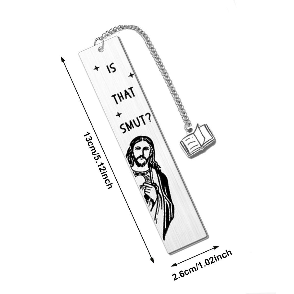 Jesus Bookmark, Stainless Steel Bookmark, Funny Bookmark for Women, Novelty Gag Bookmark Gift, Book Accessories for Bookish Nerd Book Lover Adult Women