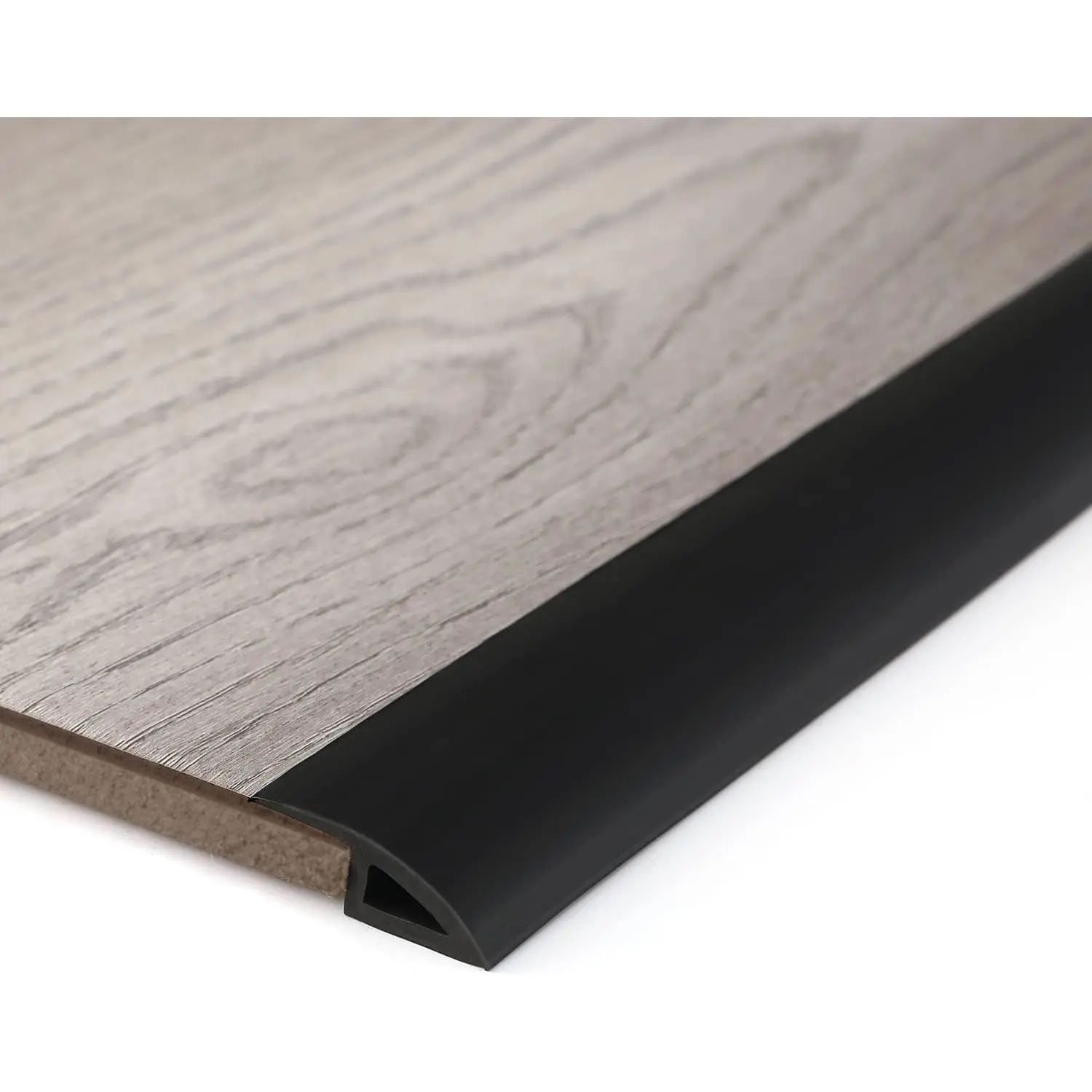 Carpet & Floor Edging Trim Strip,Self Adhesive-PVC Floor Transition Strip,Thresholds for Doorways with a Height Less Than 10 MM (20FT_Black)