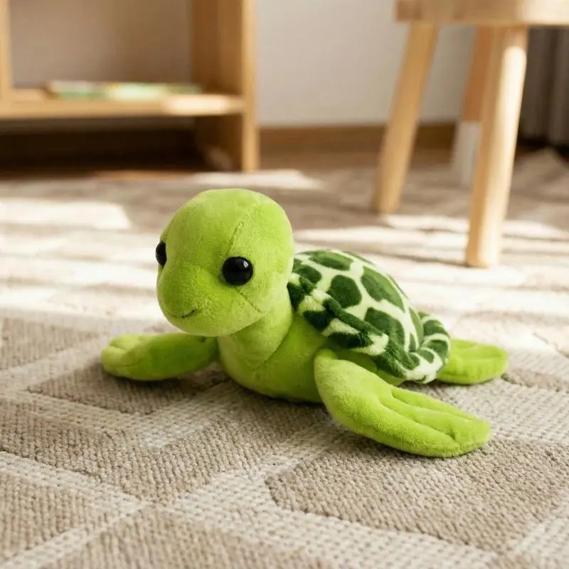 15-28cm Unisex Lovely Tortoise Soft Plush Toy, Kawaii Stuffed Animal Doll, Stress Relief Appeasing Toy for Birthday Gifts, Collectors Edition