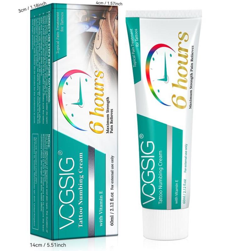 Tattoo Numbing Cream, 6 Hours Maximum Strength Tattoo Care Cream, Fast Absorption Tattoo Care Product for Tattoo Aftercare