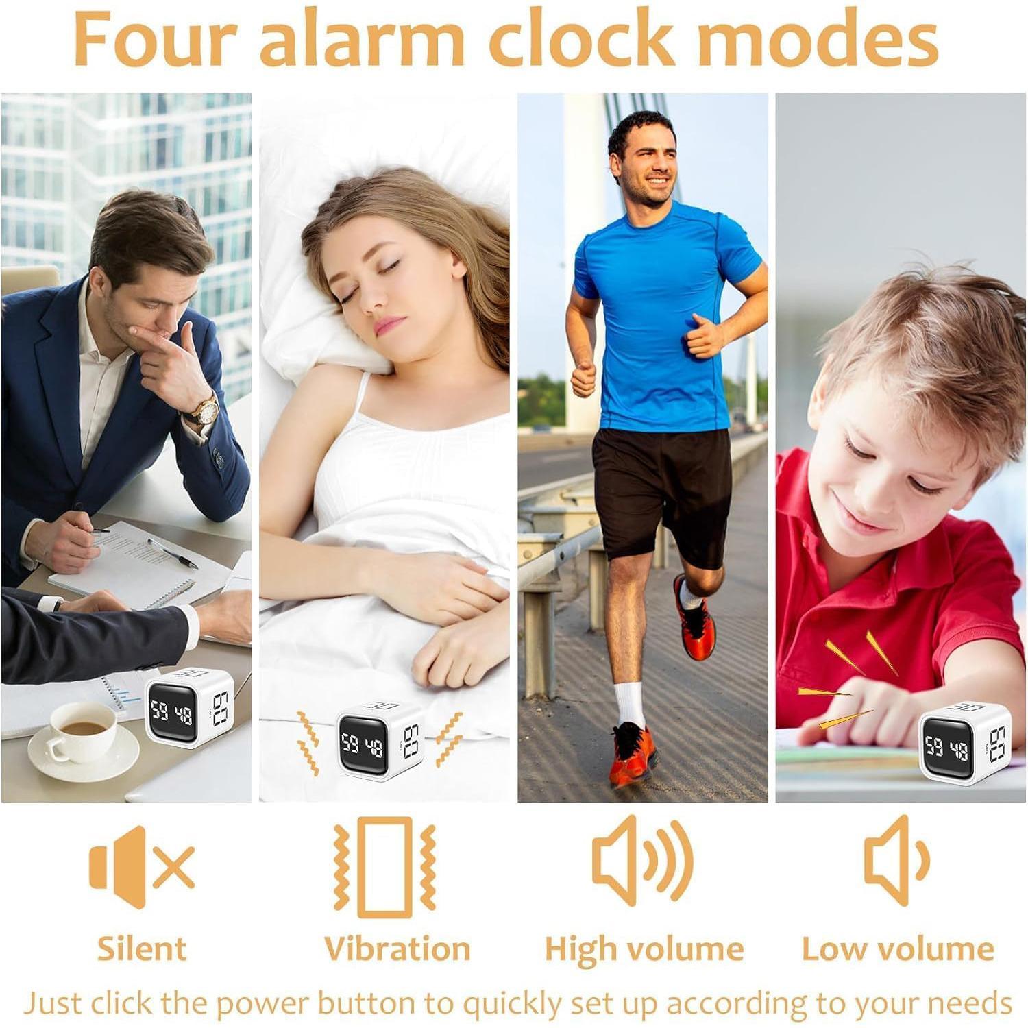 Multifunctional Cube Timer, 1 Count USB Rechargeable Digital Countdown Study Timer, Desk Organizer for Home Office