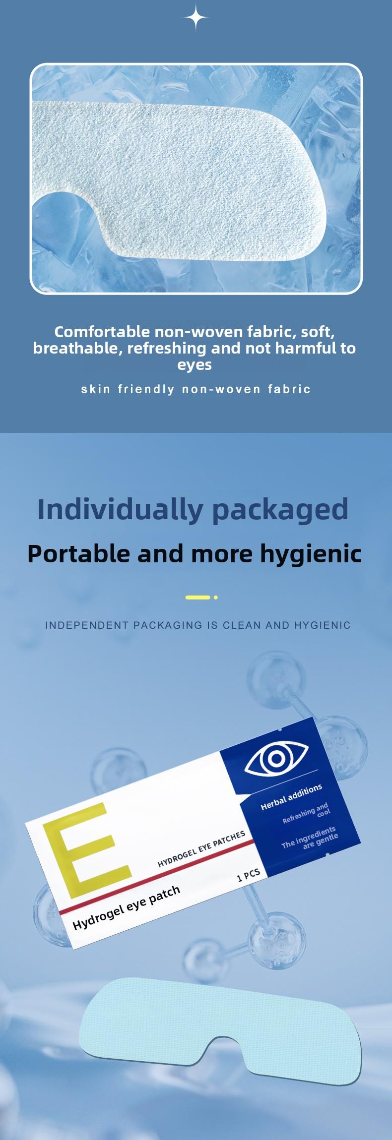 Hydrogel herbal cooling eye mask for summer, refreshing and cooling, disposable soothing eye patch, in stock at the factory