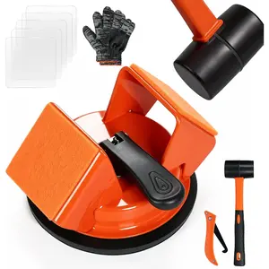 Gap Fixer Tool‑Duty 45°‑Face Suction Cup Tool for Gaps, Includes Slot, Mallet, Work Gloves and 5 Sticky Pads for Laminate, Vinyl & Engineered Floors