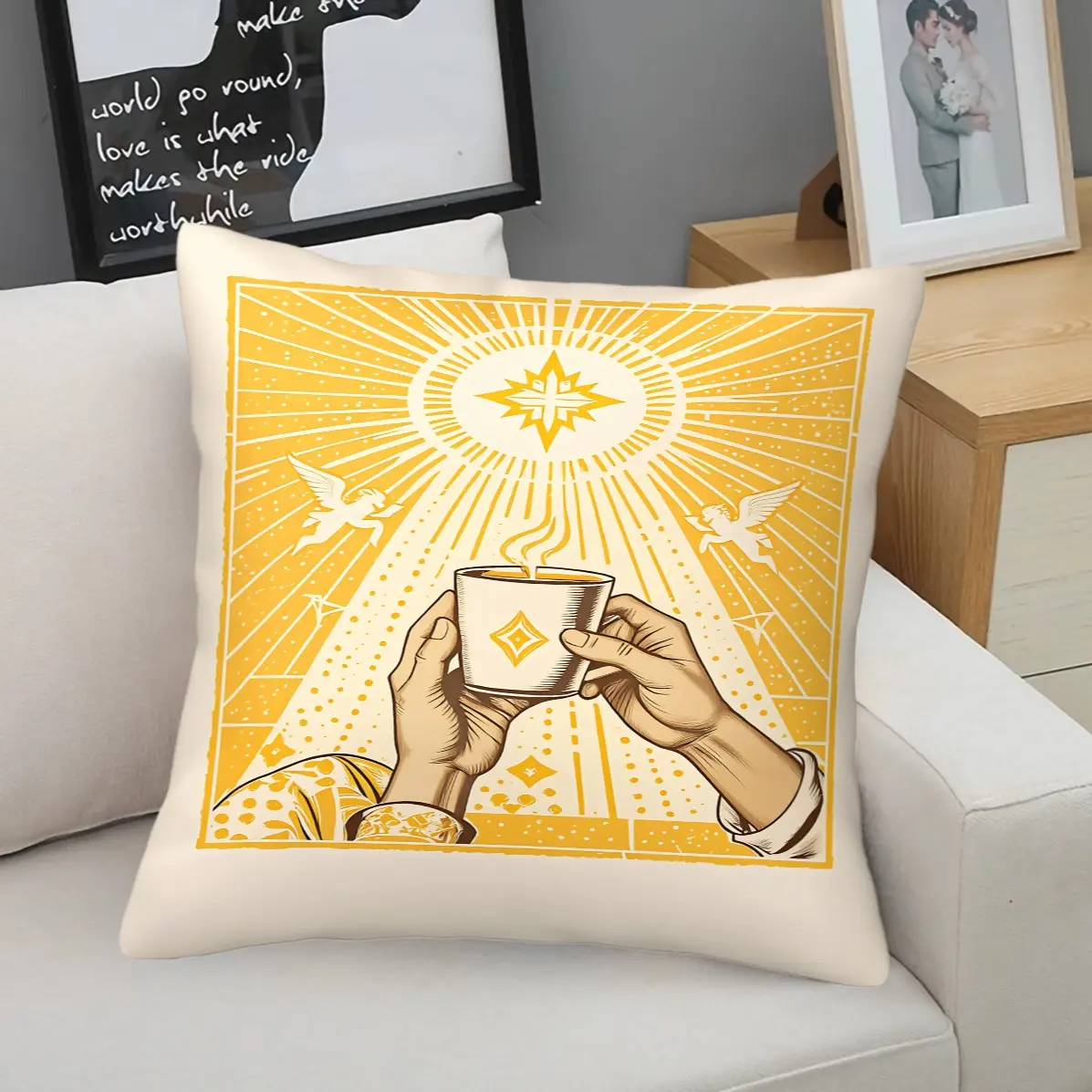 45x45cm Trendy Pop‑Art Comic Pillow with Combined Prints of Skull Figures and Emotional Expressions, Hypoallergenic Anti‑Pilling Fabric, Art Decor Sofa Cushion for Young Adults Living Room (With Pillow Insert)