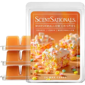 Marshmallow Crispies Scented Wax Melts - Orange, Lemon, & Marshmallows, 10oz (24 Cubes)
