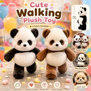 Forest Run Series Giant Panda Plush Toy Doll, Soft Cuddly Pillow Stuffed Animal, Perfect Gift for Birthday, Unisex Design