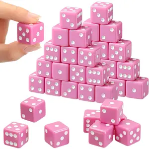 36-Piece 19mm Game Dice Set, Acrylic D6 Dice, Right Angle, Ideal for Multi-Player Games, Board Games, Tabletop Games, Dice Games